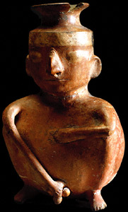 Decorated offering statuette